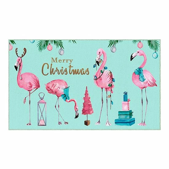 Mohawk Home Mohawk® Home Prismatic Merry Flamingos Rug Blue 9 Mohawk Home Mohawk® Home Prismatic Merry Flamingos Rug Blue - Image 9