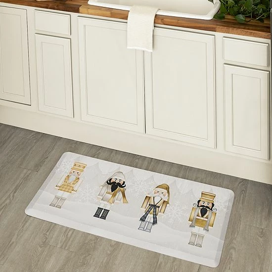 Mohawk Home Mohawk® Home Silver & Gold Nutcracker Cushioned Kitchen Mat 2 Mohawk Home Mohawk® Home Silver & Gold Nutcracker Cushioned Kitchen Mat - Image 2