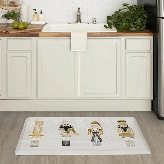 Mohawk Home Mohawk® Home Silver & Gold Nutcracker Cushioned Kitchen Mat 5 Mohawk Home Mohawk® Home Silver & Gold Nutcracker Cushioned Kitchen Mat - Image 5