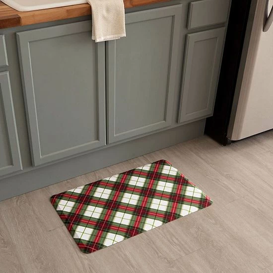 Mohawk Home Mohawk® Home Red And Green Plaid Cushioned Kitchen Mat 5 Mohawk Home Mohawk® Home Red And Green Plaid Cushioned Kitchen Mat - Image 5