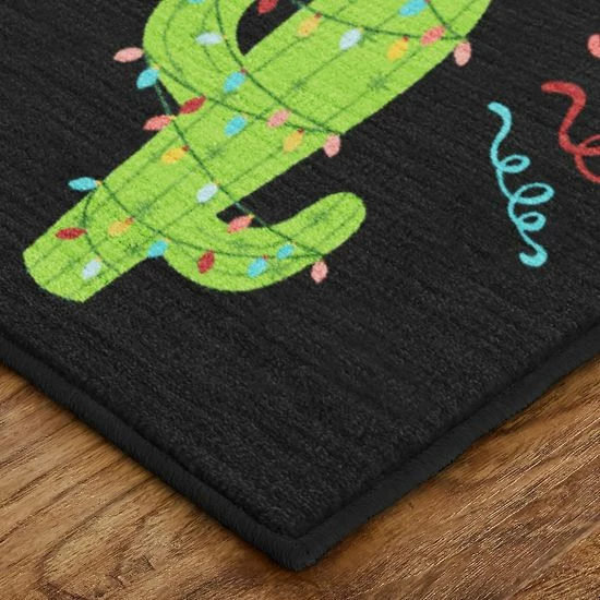 Mohawk Home Mohawk® Home Prismatic Cactus Lights Rug Black 2 Mohawk Home Mohawk® Home Prismatic Cactus Lights Rug Black - Image 2