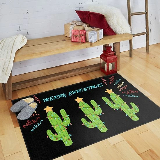 Mohawk Home Mohawk® Home Prismatic Christmas Cactus Rug White 5 Mohawk Home Mohawk® Home Prismatic Christmas Cactus Rug White - Image 5