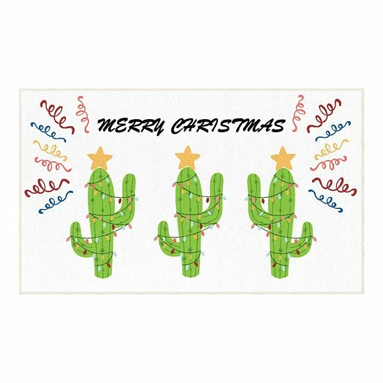 Mohawk Home Mohawk® Home Prismatic Christmas Cactus Rug White 7 Mohawk Home Mohawk® Home Prismatic Christmas Cactus Rug White - Image 7