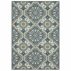 Mohawk Home Mohawk® Home Portugal Tile Indoor Outdoor Accent Area Rug Light Platinum -Mohawk Home shop unnamed file 1780