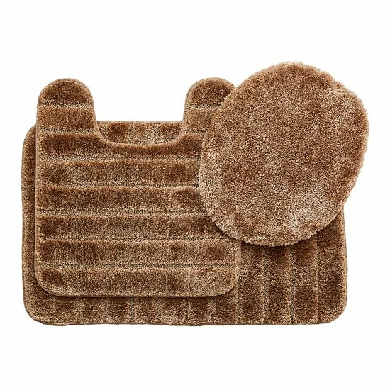 Mohawk Home Mohawk® Home Striped 3-piece Bath Rug Set Gray 1 Mohawk Home Mohawk® Home Striped 3-piece Bath Rug Set Gray