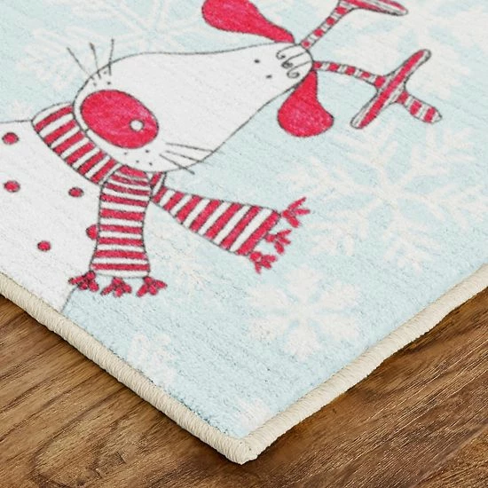 Mohawk Home Mohawk® Home Prismatic Christmas Friends Rug Black 2 Mohawk Home Mohawk® Home Prismatic Christmas Friends Rug Black - Image 2