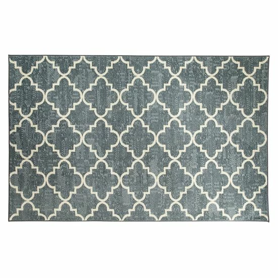 Mohawk Home Mohawk® Home Fancy Trellis Geometric Rug Navy 9 Mohawk Home Mohawk® Home Fancy Trellis Geometric Rug Navy - Image 9