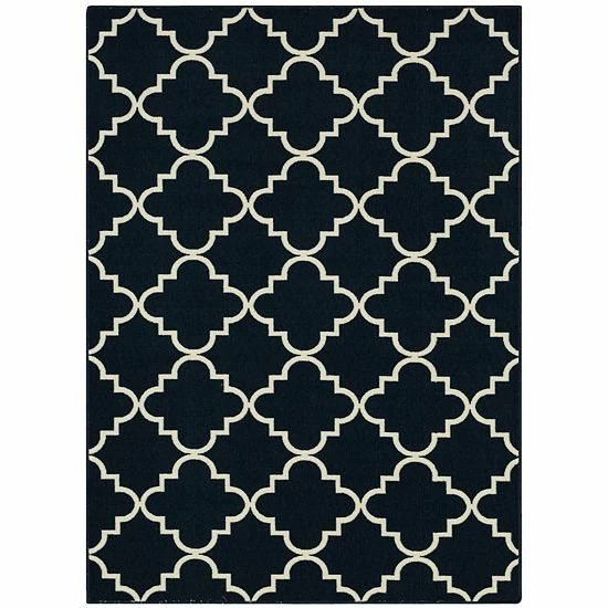 Mohawk Home Mohawk® Home Fancy Trellis Geometric Rug Navy 10 Mohawk Home Mohawk® Home Fancy Trellis Geometric Rug Navy - Image 10