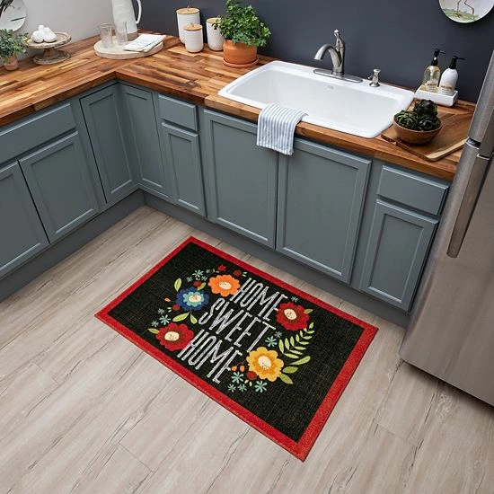 Mohawk Home Mohawk® Home "Home Sweet Home" Flowers Accent Kitchen Rug 2 Mohawk Home Mohawk® Home "Home Sweet Home" Flowers Accent Kitchen Rug - Image 2