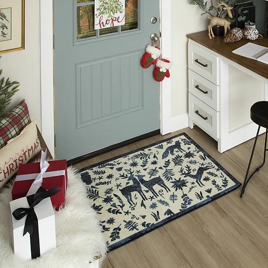 Mohawk Home Mohawk® Home Prismatic Holiday Forest Rug Red 2 Mohawk Home Mohawk® Home Prismatic Holiday Forest Rug Red - Image 2