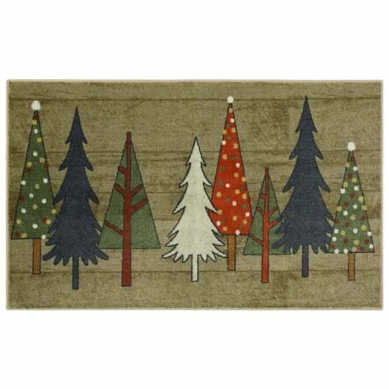 Mohawk Home Mohawk® Home Prismatic Wooden Holiday Trees Rug 1 Mohawk Home Mohawk® Home Prismatic Wooden Holiday Trees Rug