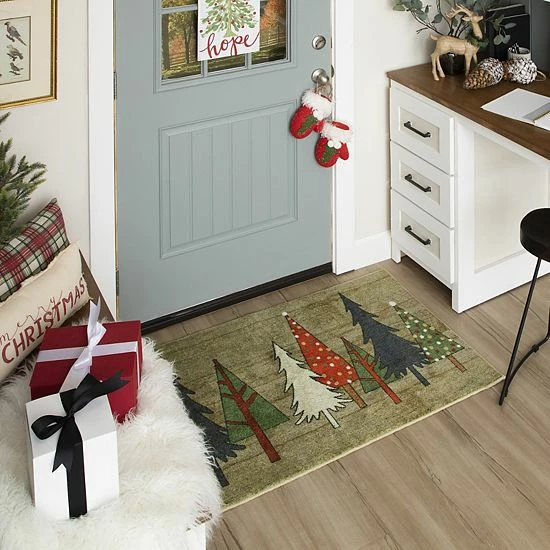 Mohawk Home Mohawk® Home Prismatic Wooden Holiday Trees Rug 2 Mohawk Home Mohawk® Home Prismatic Wooden Holiday Trees Rug - Image 2