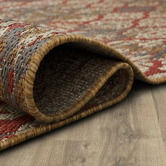 Mohawk Home Mohawk® Home Stamped Ikat Indoor Outdoor Accent Area Rug Tandoori 2 Mohawk Home Mohawk® Home Stamped Ikat Indoor Outdoor Accent Area Rug Tandoori - Image 2