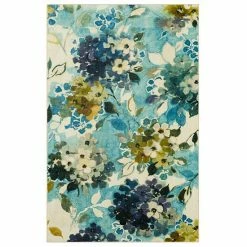 Mohawk Home Mohawk® Home Hydrangea Blooms Aqua Area Rug