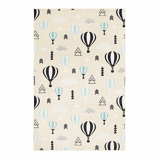 Mohawk Home Mohawk® Home Kids Prismatic Balloon Ride EverStrand Rug Blue 4 Mohawk Home Mohawk® Home Kids Prismatic Balloon Ride EverStrand Rug Blue - Image 4