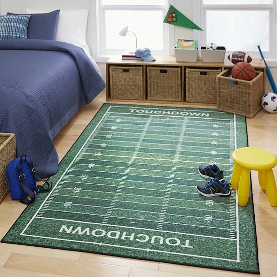 Mohawk Home Mohawk® Home Kids Interactive Prismatic Football Field Rug 2 Mohawk Home Mohawk® Home Kids Interactive Prismatic Football Field Rug - Image 2