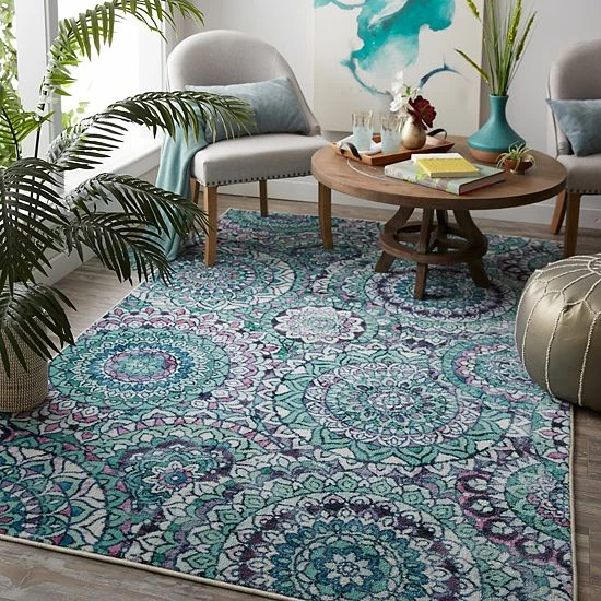 Mohawk Home Mohawk® Home Prismatic Florence Medallion Rug Green 2 Mohawk Home Mohawk® Home Prismatic Florence Medallion Rug Green - Image 2