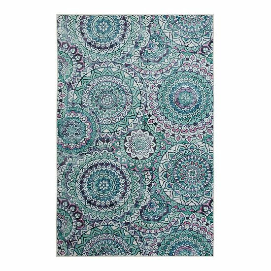 Mohawk Home Mohawk® Home Prismatic Florence Medallion Rug Green 9 Mohawk Home Mohawk® Home Prismatic Florence Medallion Rug Green - Image 9
