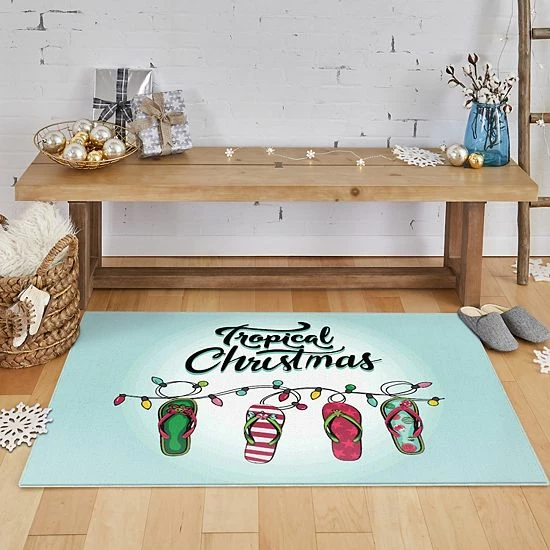 Mohawk Home Mohawk® Home Prismatic Tropical Christmas Rug 2 Mohawk Home Mohawk® Home Prismatic Tropical Christmas Rug - Image 2
