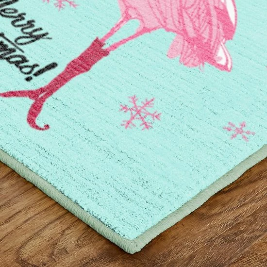 Mohawk Home Mohawk® Home Prismatic Flamingo Snowflakes Rug 4 Mohawk Home Mohawk® Home Prismatic Flamingo Snowflakes Rug - Image 4