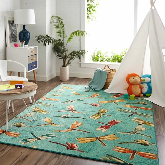 Mohawk Home Mohawk® Home Prismatic Summer Dragonflies EverStrand Rug 2 Mohawk Home Mohawk® Home Prismatic Summer Dragonflies EverStrand Rug - Image 2