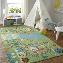 Mohawk Home Mohawk® Home Kids Interactive Prismatic Train Track EverStrand Rug -Mohawk Home shop unnamed file 3229