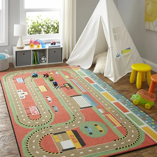 Mohawk Home Mohawk® Home Kids Interactive Prismatic Race Track EverStrand Rug 2 Mohawk Home Mohawk® Home Kids Interactive Prismatic Race Track EverStrand Rug - Image 2