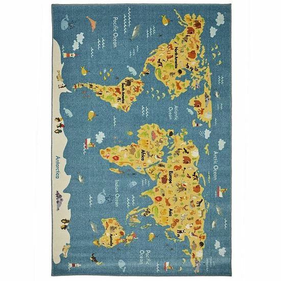 Mohawk Home Mohawk® Home Kids Interactive Prismatic Animal Map EverStrand Rug 1 Mohawk Home Mohawk® Home Kids Interactive Prismatic Animal Map EverStrand Rug