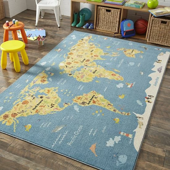 Mohawk Home Mohawk® Home Kids Interactive Prismatic Animal Map EverStrand Rug 2 Mohawk Home Mohawk® Home Kids Interactive Prismatic Animal Map EverStrand Rug - Image 2