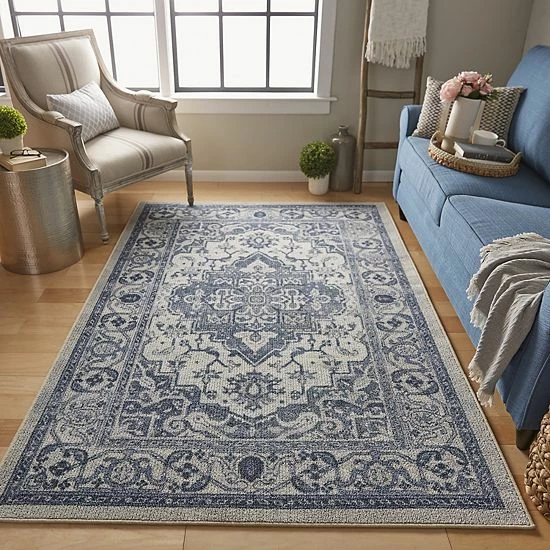 Mohawk Home Mohawk® Home Heritage Kizzy Rug Blue 2 Mohawk Home Mohawk® Home Heritage Kizzy Rug Blue - Image 2