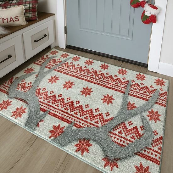 Mohawk Home Mohawk® Home Prismatic Holiday Antlers Rug 6 Mohawk Home Mohawk® Home Prismatic Holiday Antlers Rug - Image 6