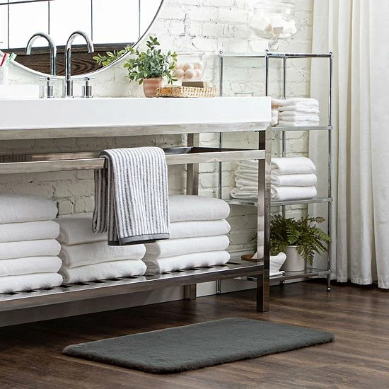 Mohawk Home Lavish Solid Plush Bath Rug Mauve 2 Mohawk Home Lavish Solid Plush Bath Rug Mauve - Image 2