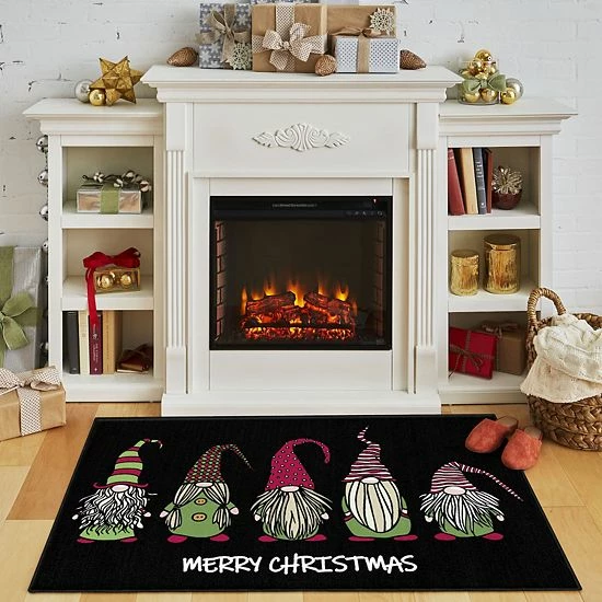 Mohawk Home Mohawk® Home Prismatic Christmas Gnomes Rug Blue 2 Mohawk Home Mohawk® Home Prismatic Christmas Gnomes Rug Blue - Image 2