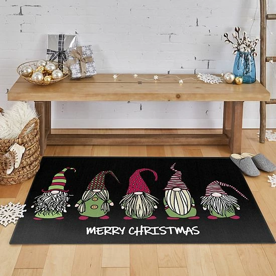 Mohawk Home Mohawk® Home Prismatic Christmas Gnomes Rug Blue 5 Mohawk Home Mohawk® Home Prismatic Christmas Gnomes Rug Blue - Image 5