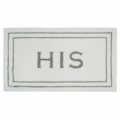 Mohawk Home Mohawk® Home Knitted "His" Bath Rug White Black -Mohawk Home shop unnamed file 719