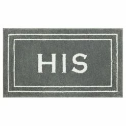 Mohawk Home Mohawk® Home Knitted "His" Bath Rug White Black -Mohawk Home shop unnamed file 720