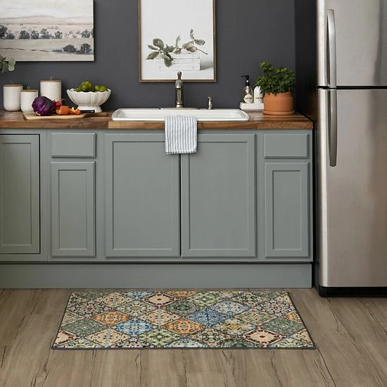 Mohawk Home Mohawk® Home Moraccan Tile Accent Kitchen Rug Green 2 Mohawk Home Mohawk® Home Moraccan Tile Accent Kitchen Rug Green - Image 2