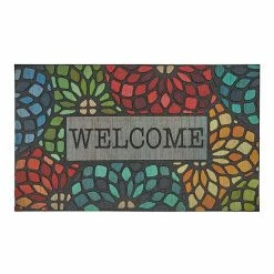 Mohawk Home Mohawk® Home Doorscapes Stained Glass Floret Welcome Doormat - 18" X 30"